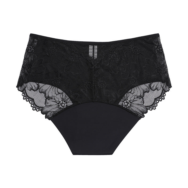 Mid-Rise Lace Period Panties | Elegant Nylon