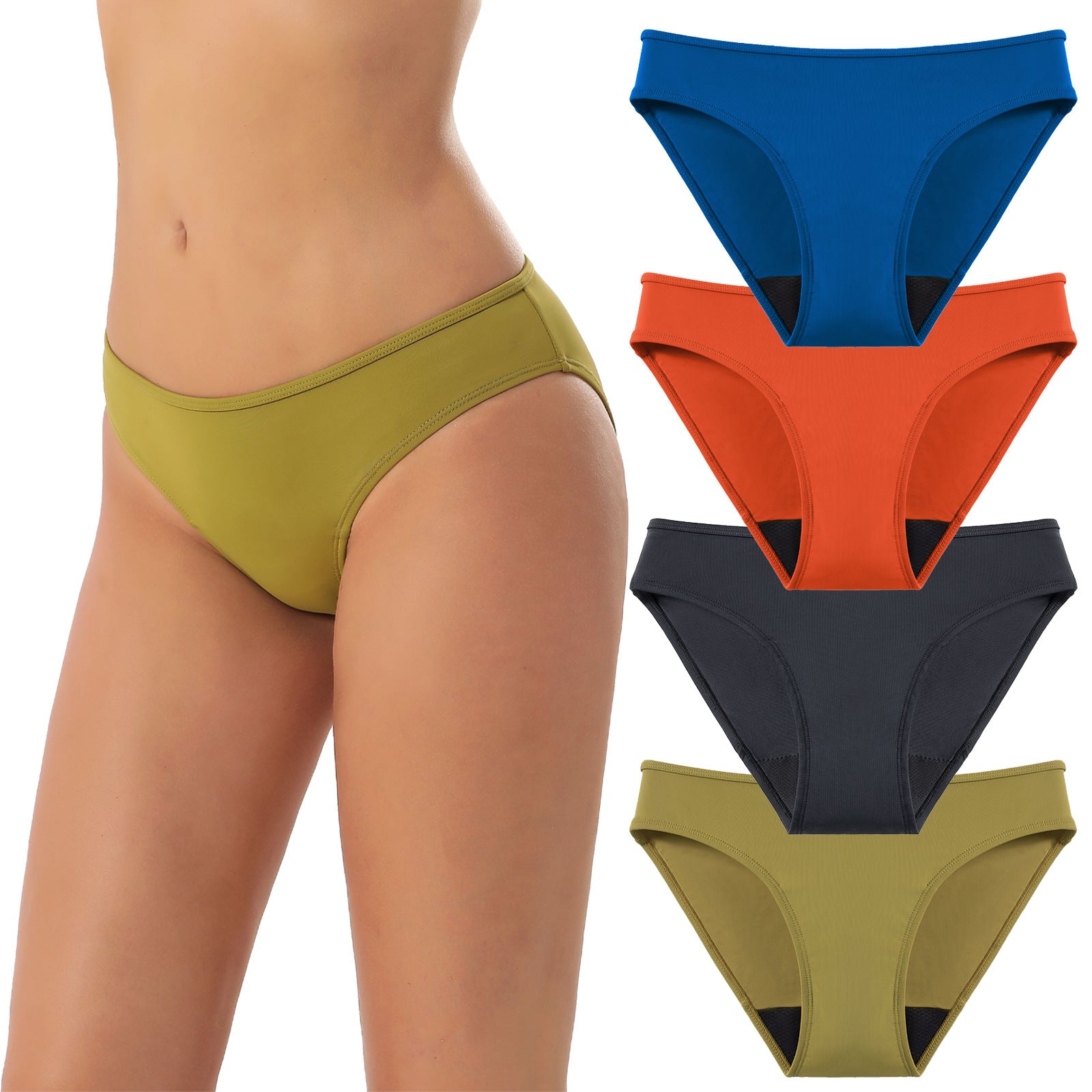 Menstrual Underwear Mid-Rise 4-Layer Leakproof | Multicolor