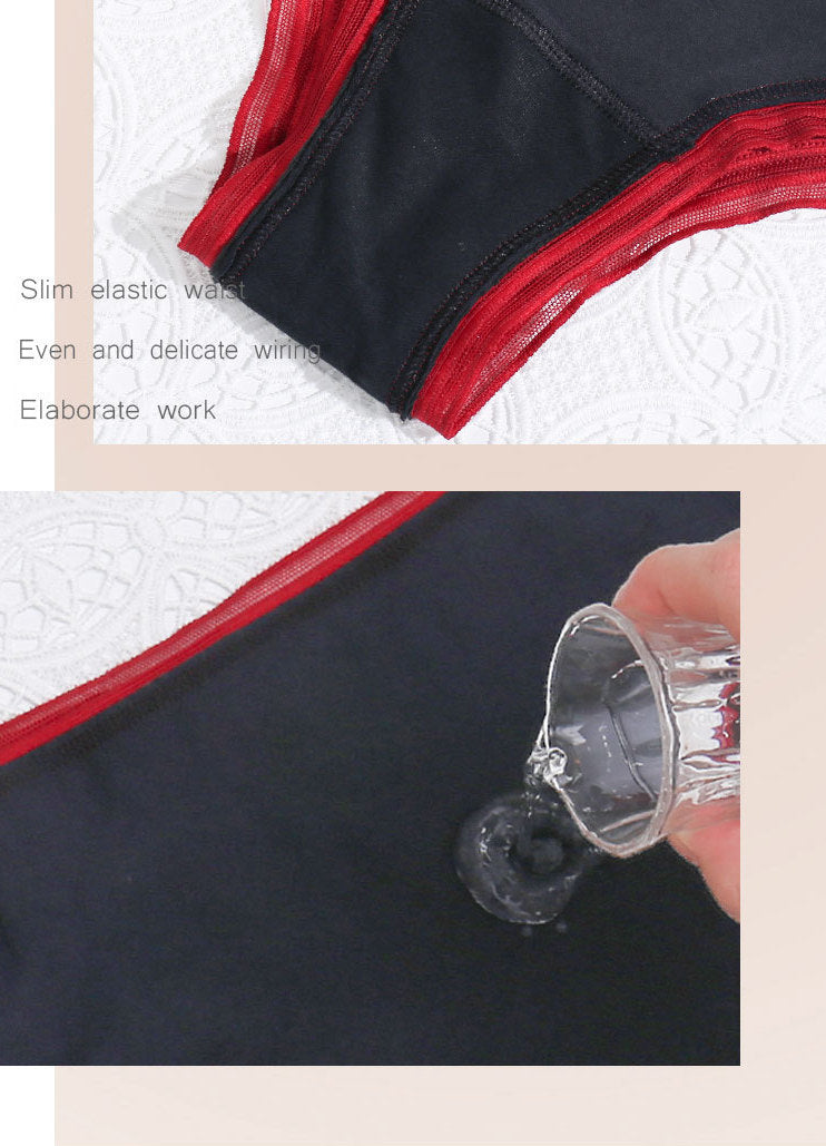 Lace 4-Layer Low-Rise Period Panties | Leakproof