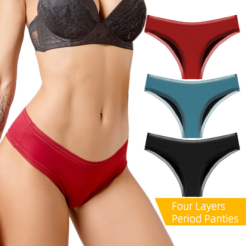 Lace 4-Layer Low-Rise Period Panties | Leakproof
