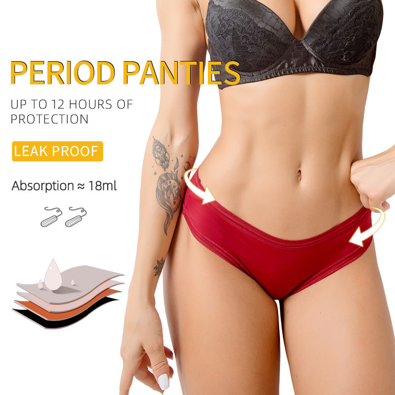 Lace 4-Layer Low-Rise Period Panties | Leakproof
