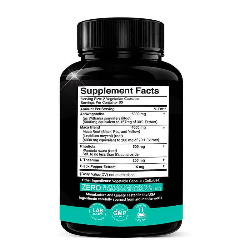 Ashwagandha and Maca Capsules with Rhodiola | Female Wellness